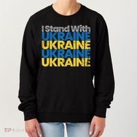 I Stand With Ukraine Ukrainian Flag Ukrainians Gift Women's Sweatshirt thumb 0