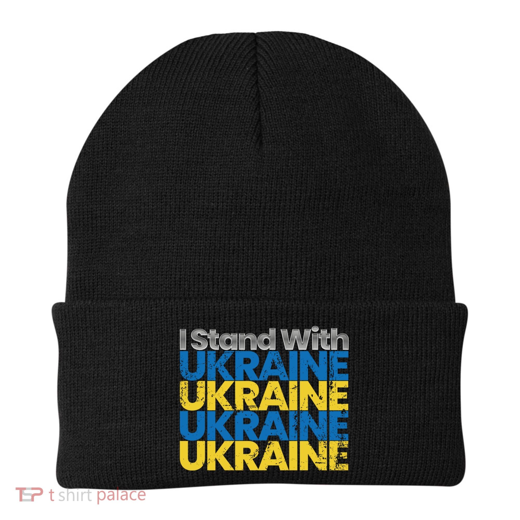 I Stand With Ukraine Ukrainian Flag Ukrainians Gift Beanie