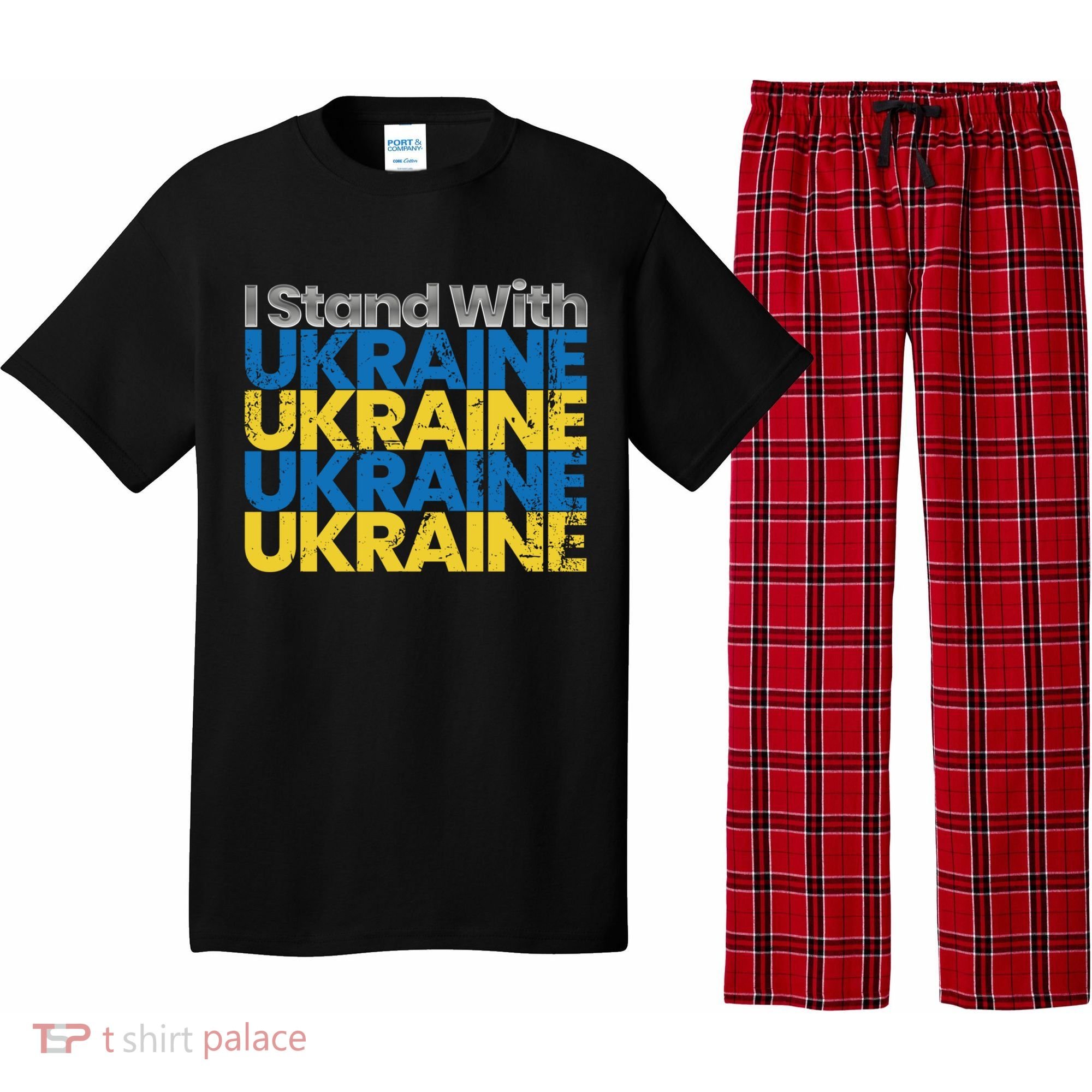 I Stand With Ukraine Ukrainian Flag Ukrainians Gift Pajama Set
