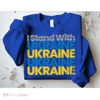 I Stand With Ukraine Ukrainian Flag Ukrainians Gift Sweatshirt thumb 2