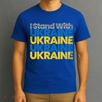 I Stand With Ukraine Ukrainian Flag Ukrainians Gift T-Shirt thumb 3