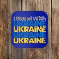 I Stand With Ukraine Ukrainian Flag Ukrainians Gift Coaster thumb 0