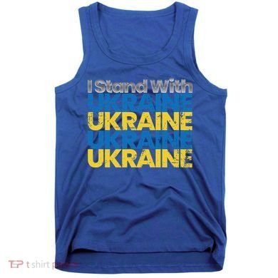 I Stand With Ukraine Ukrainian Flag Ukrainians Gift Tank Top