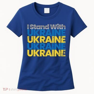 I Stand With Ukraine Ukrainian Flag Ukrainians Gift Women's T-Shirt