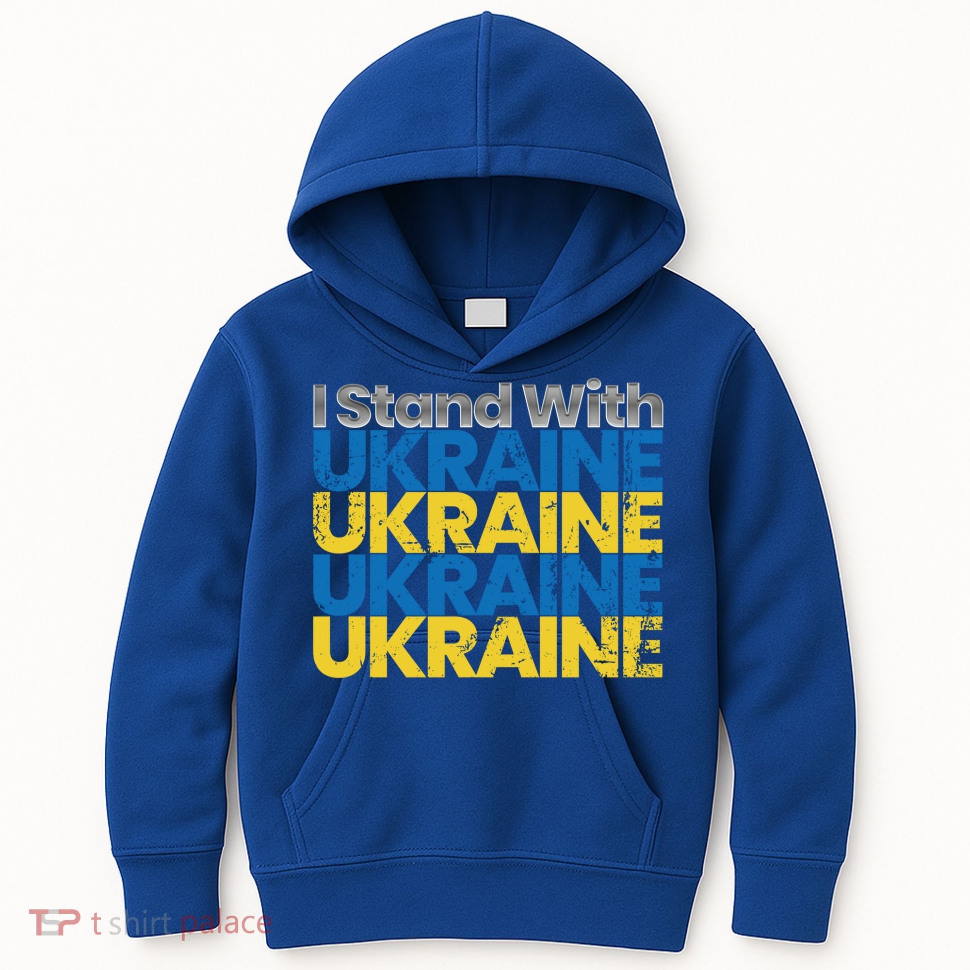 I Stand With Ukraine Ukrainian Flag Ukrainians Gift Kids Hoodie