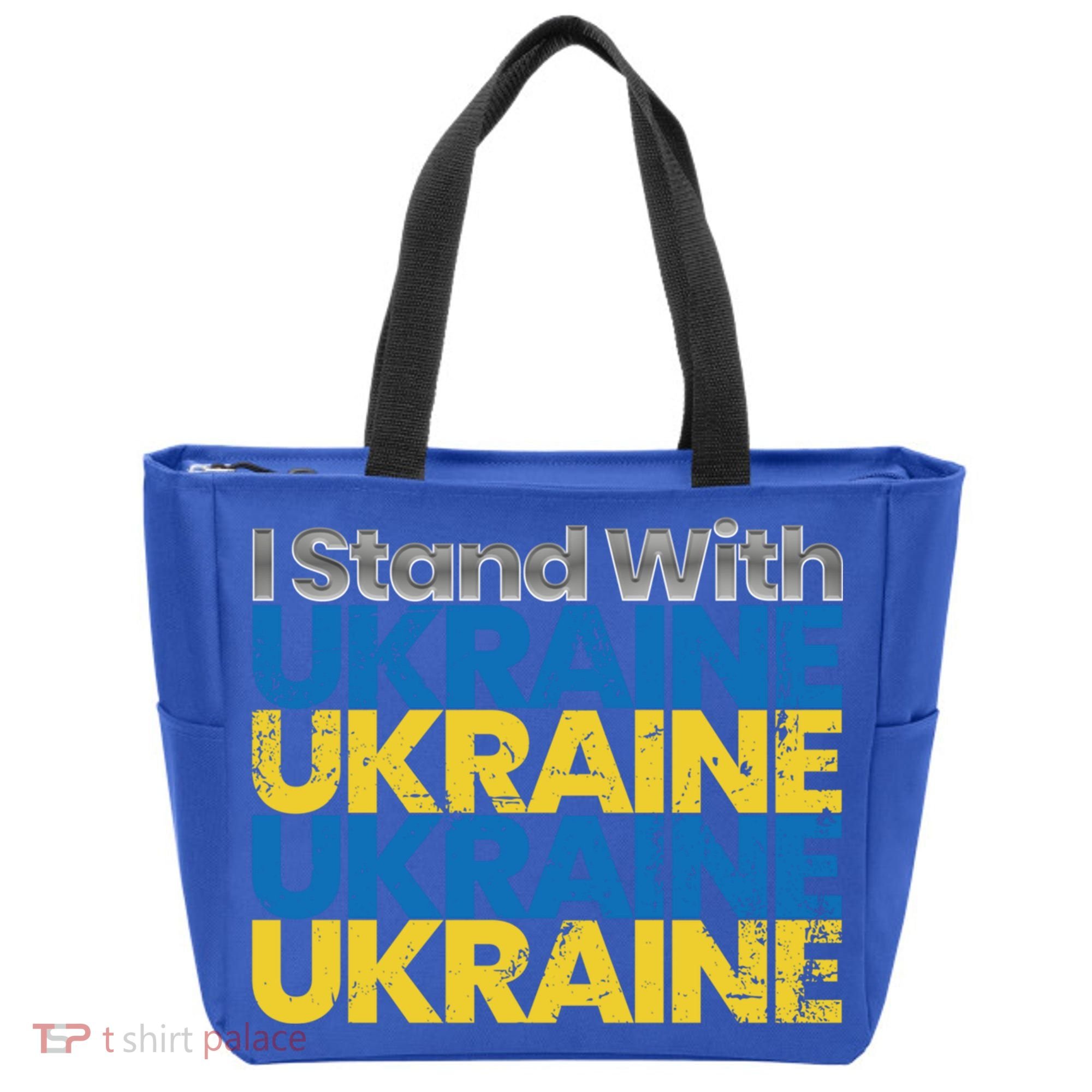 I Stand With Ukraine Ukrainian Flag Ukrainians Gift Tote Bag