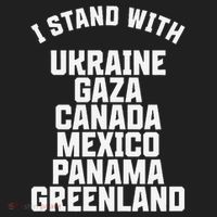 I Stand With Ukraine Gaza Canada Mexico Anti Trump Protest Beanie thumb 2
