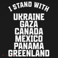 I Stand With Ukraine Gaza Canada Mexico Anti Trump Protest Women's Hoodie thumb 2