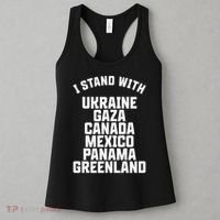 I Stand With Ukraine Gaza Canada Mexico Anti Trump Protest Women's Tank Top thumb 3