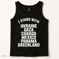 I Stand With Ukraine Gaza Canada Mexico Anti Trump Protest Tank Top thumb 2