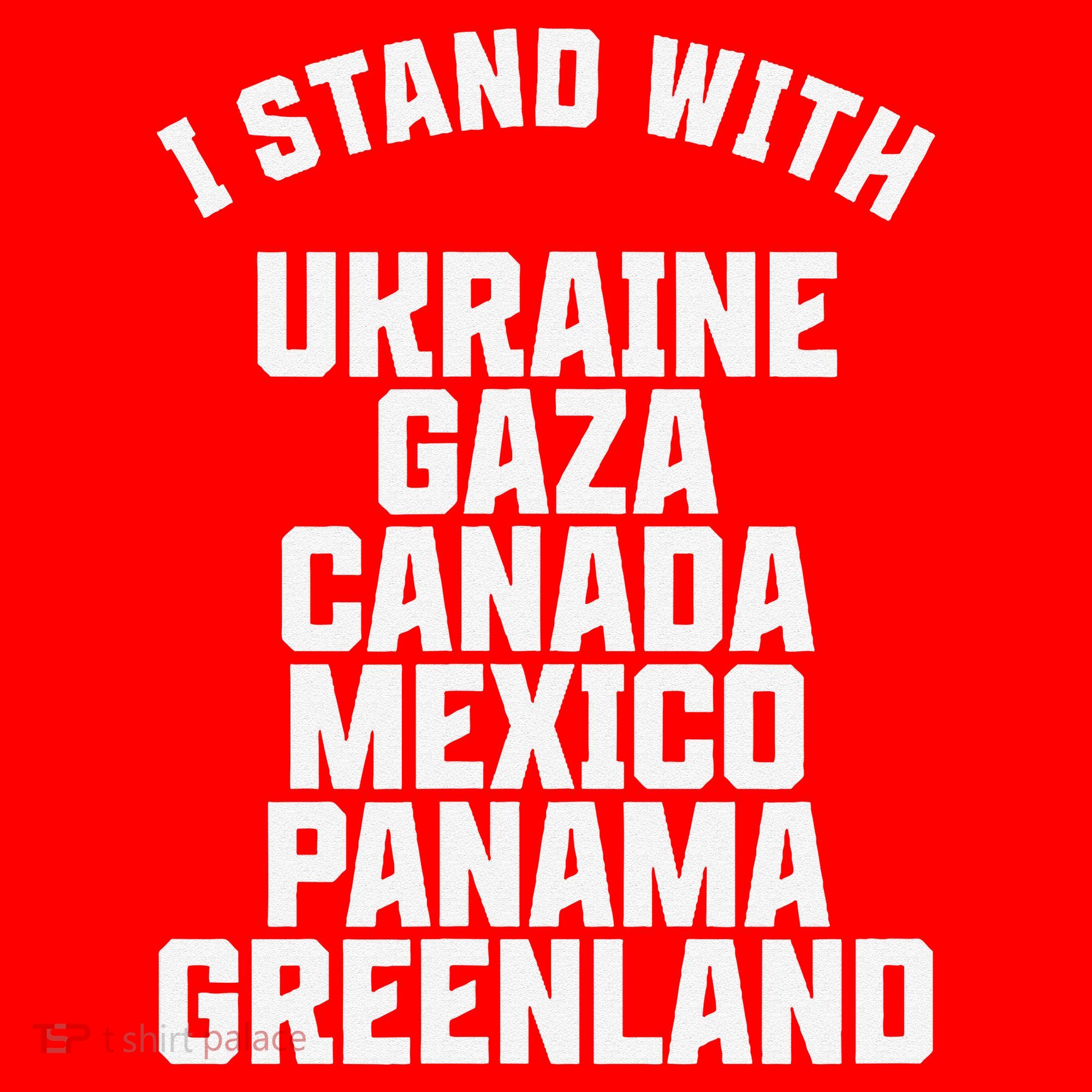 I Stand With Ukraine Gaza Canada Mexico Anti Trump Protest Santa Hat