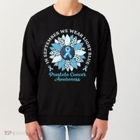 In September We Wear Light Blue Sunflower Prostate Cancer Women's Sweatshirt thumb 0