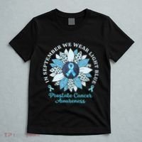 In September We Wear Light Blue Sunflower Prostate Cancer T-Shirt thumb 5