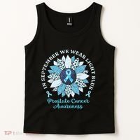 In September We Wear Light Blue Sunflower Prostate Cancer Tank Top thumb 2