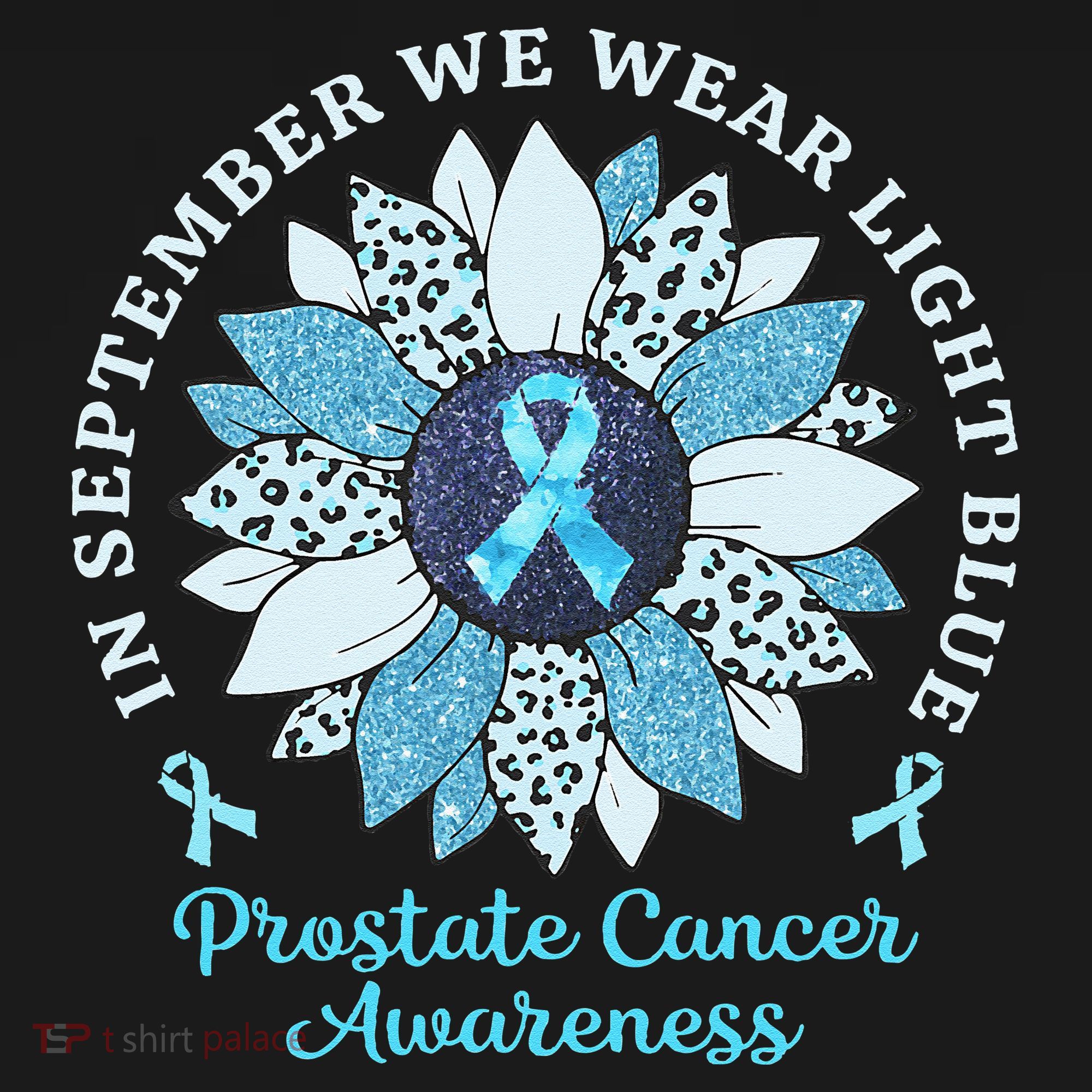 In September We Wear Light Blue Sunflower Prostate Cancer Visor