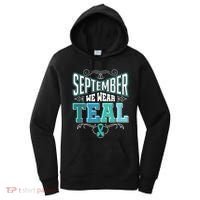 In September We Wear Teal Rainbow Ovarian Cancer Awareness Tank Top Women's Hoodie thumb 0