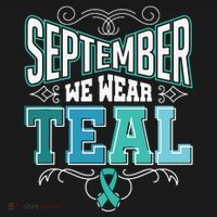 In September We Wear Teal Rainbow Ovarian Cancer Awareness Tank Top Women's Hoodie thumb 2