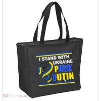 I Stand With Ukraine Puck Futin (Putin) Tote Bag thumb 2