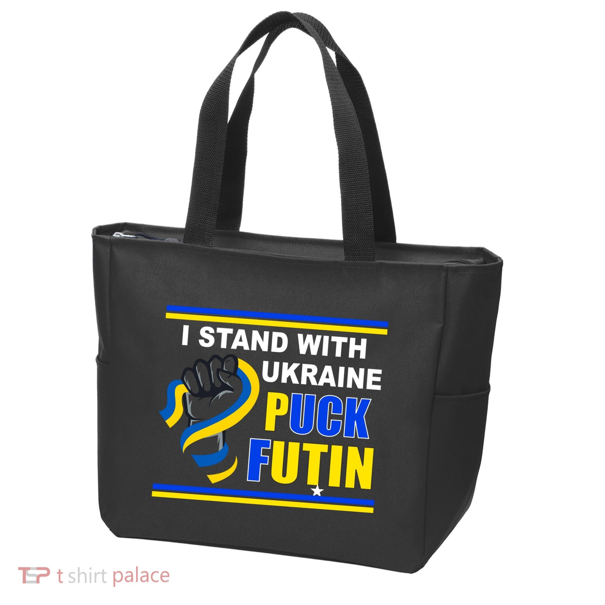 I Stand With Ukraine Puck Futin (Putin) Tote Bag