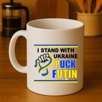 I Stand With Ukraine Puck Futin (Putin) Coffee Mug thumb 4
