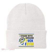I Stand With Ukraine Puck Futin (Putin) Beanie thumb 0