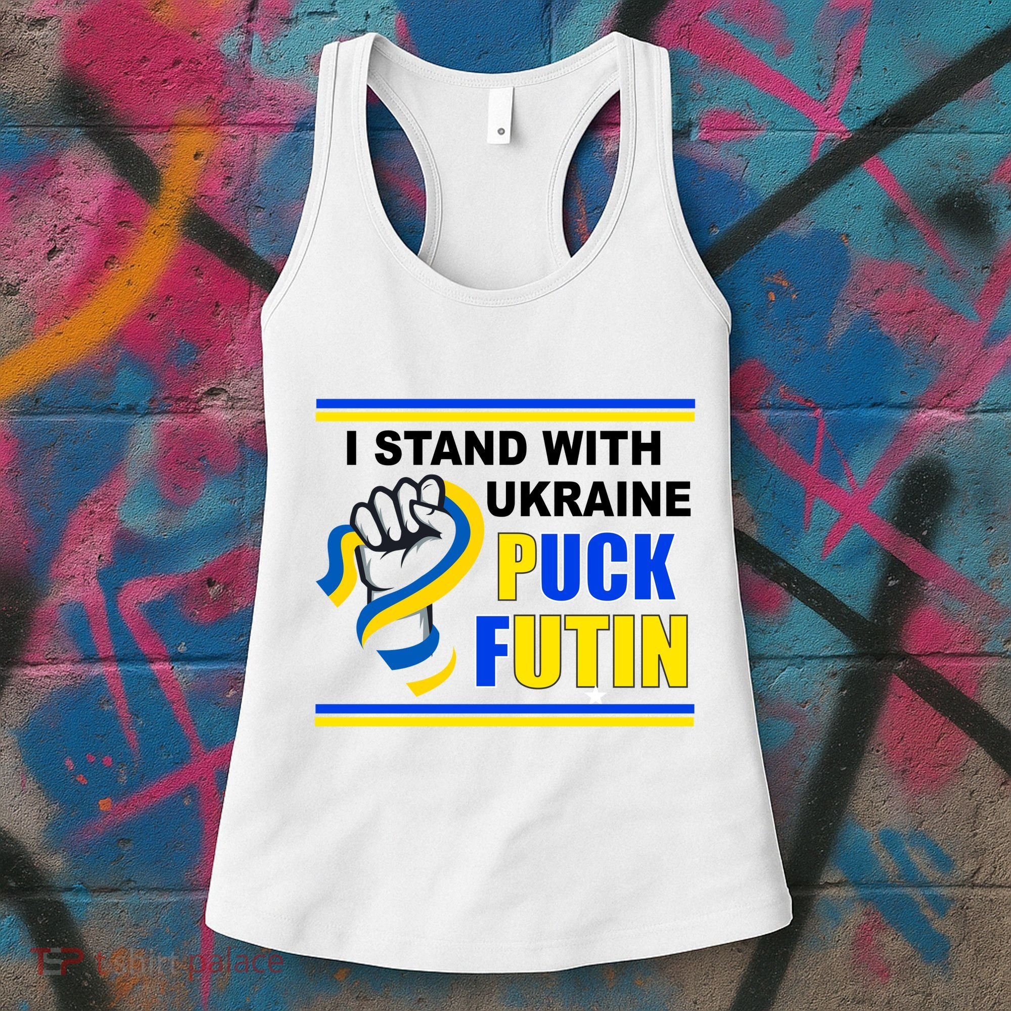 I Stand With Ukraine Puck Futin (Putin) Women's Tank Top