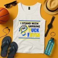 I Stand With Ukraine Puck Futin (Putin) Tank Top thumb 4