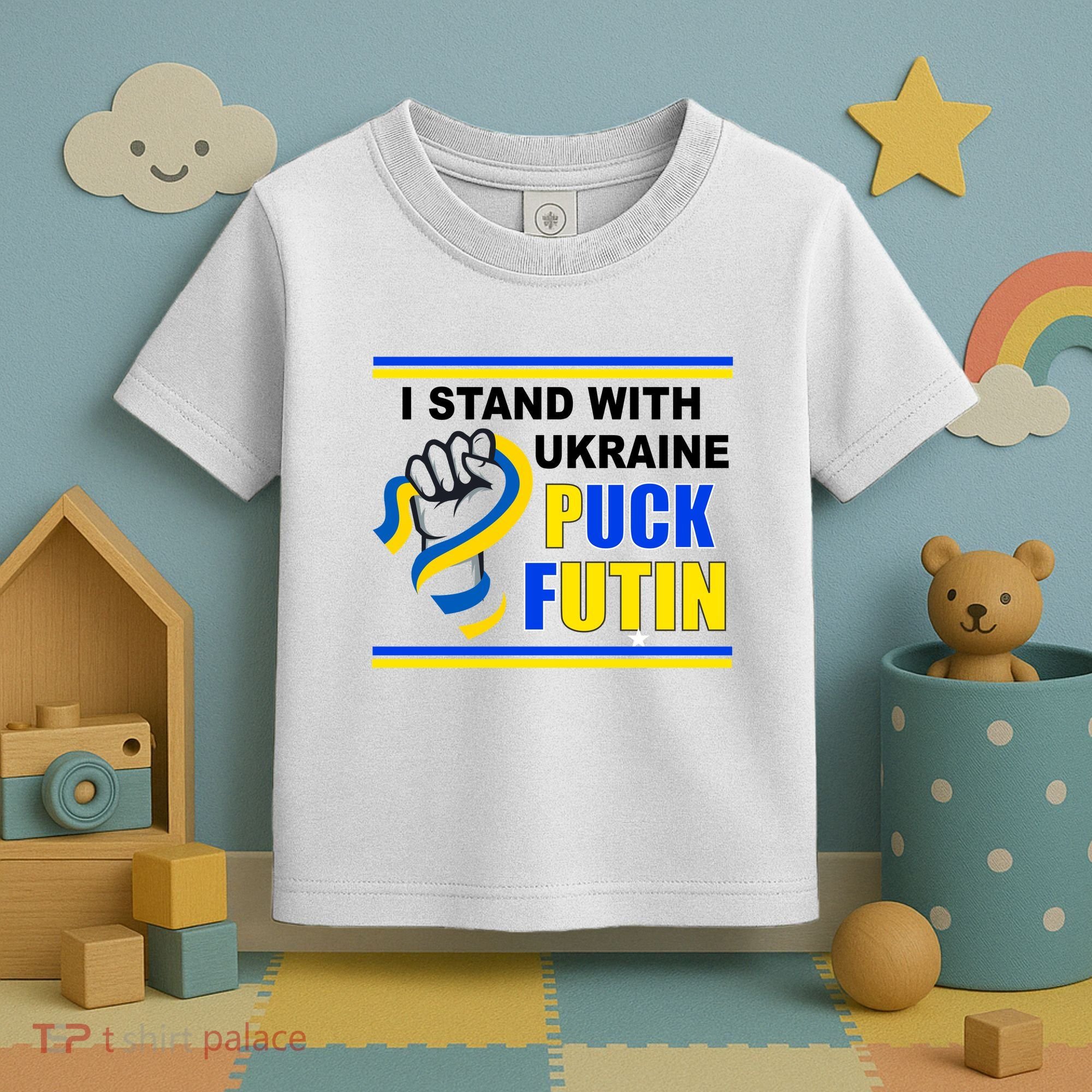 I Stand With Ukraine Puck Futin (Putin) Toddler T-Shirt