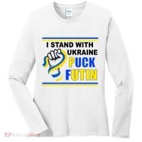 I Stand With Ukraine Puck Futin (Putin) Women's Long Sleeve Shirt thumb 0