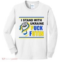 I Stand With Ukraine Puck Futin (Putin) Kids Long Sleeve Shirt thumb 0