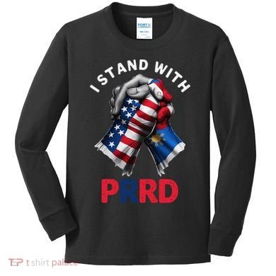 I Stand With PRRD Digong Duterte Philippine DU30 Kids Long Sleeve Shirt