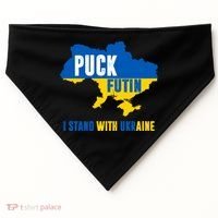 I Stand With Ukraine Puck Futin USA-Made Doggie Bandana thumb 0