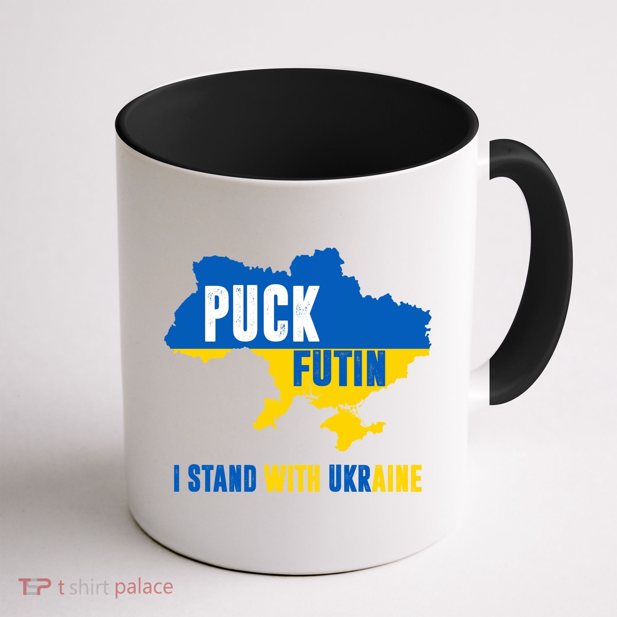 I Stand With Ukraine Puck Futin Coffee Mug