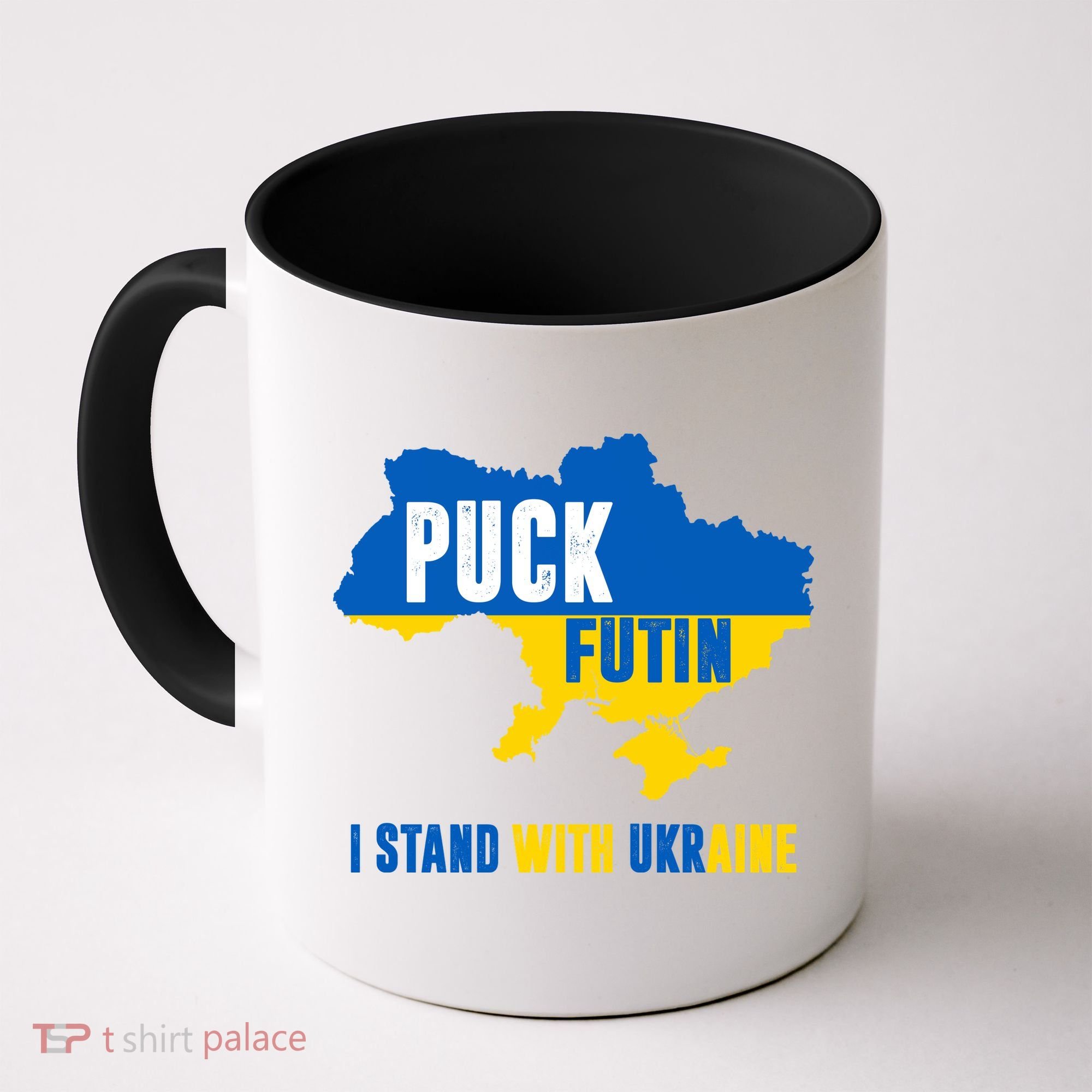 I Stand With Ukraine Puck Futin Coffee Mug