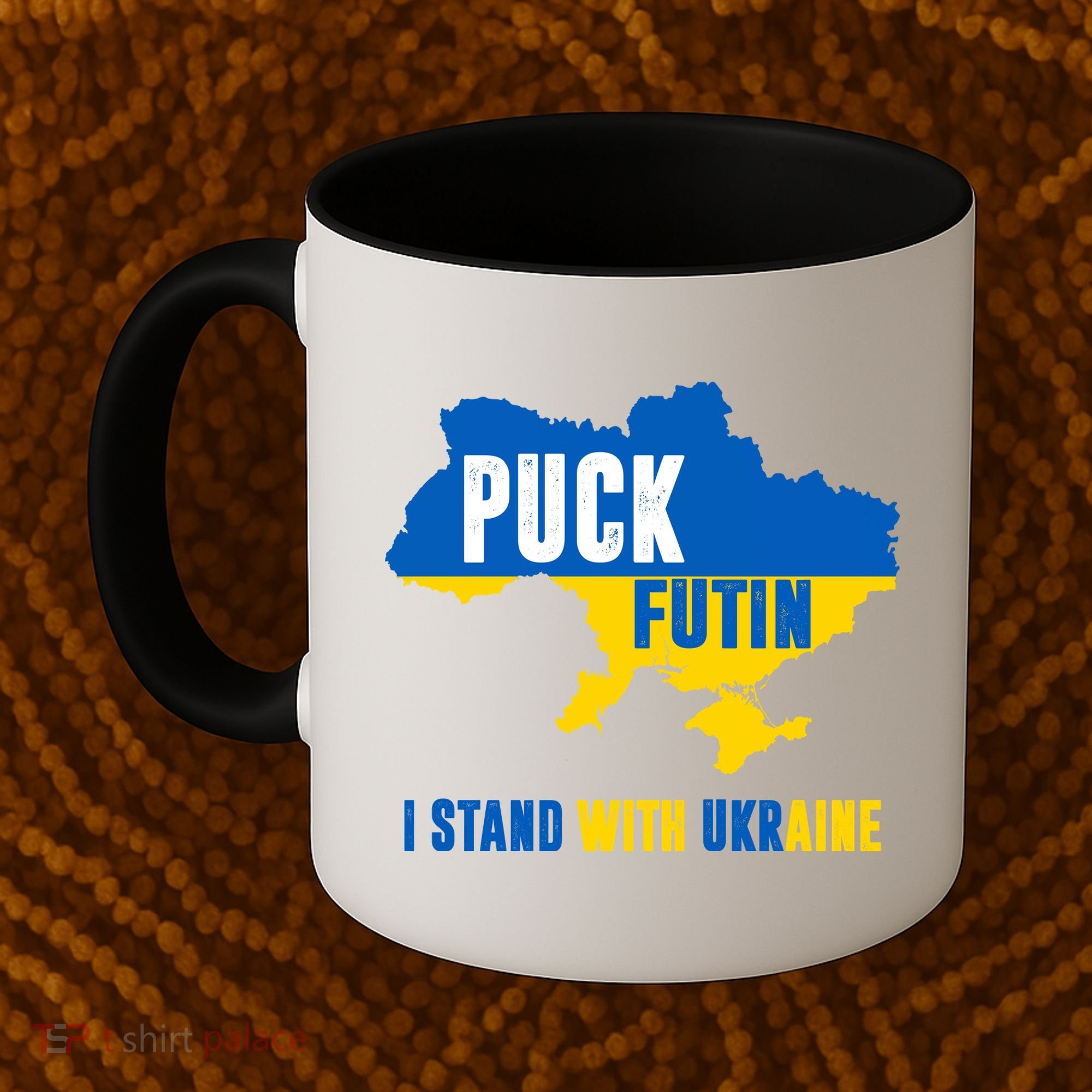 I Stand With Ukraine Puck Futin Coffee Mug