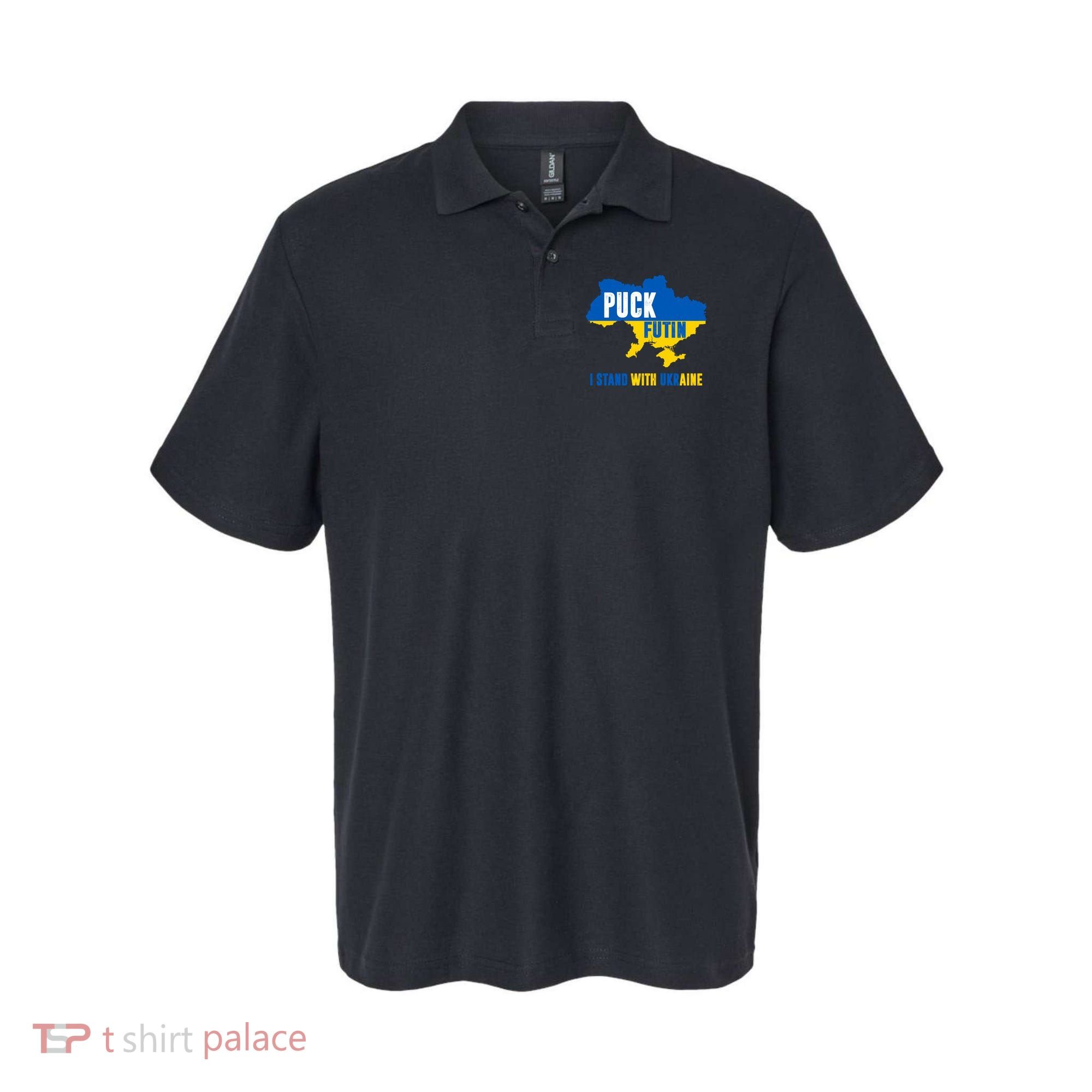 I Stand With Ukraine Puck Futin Polo