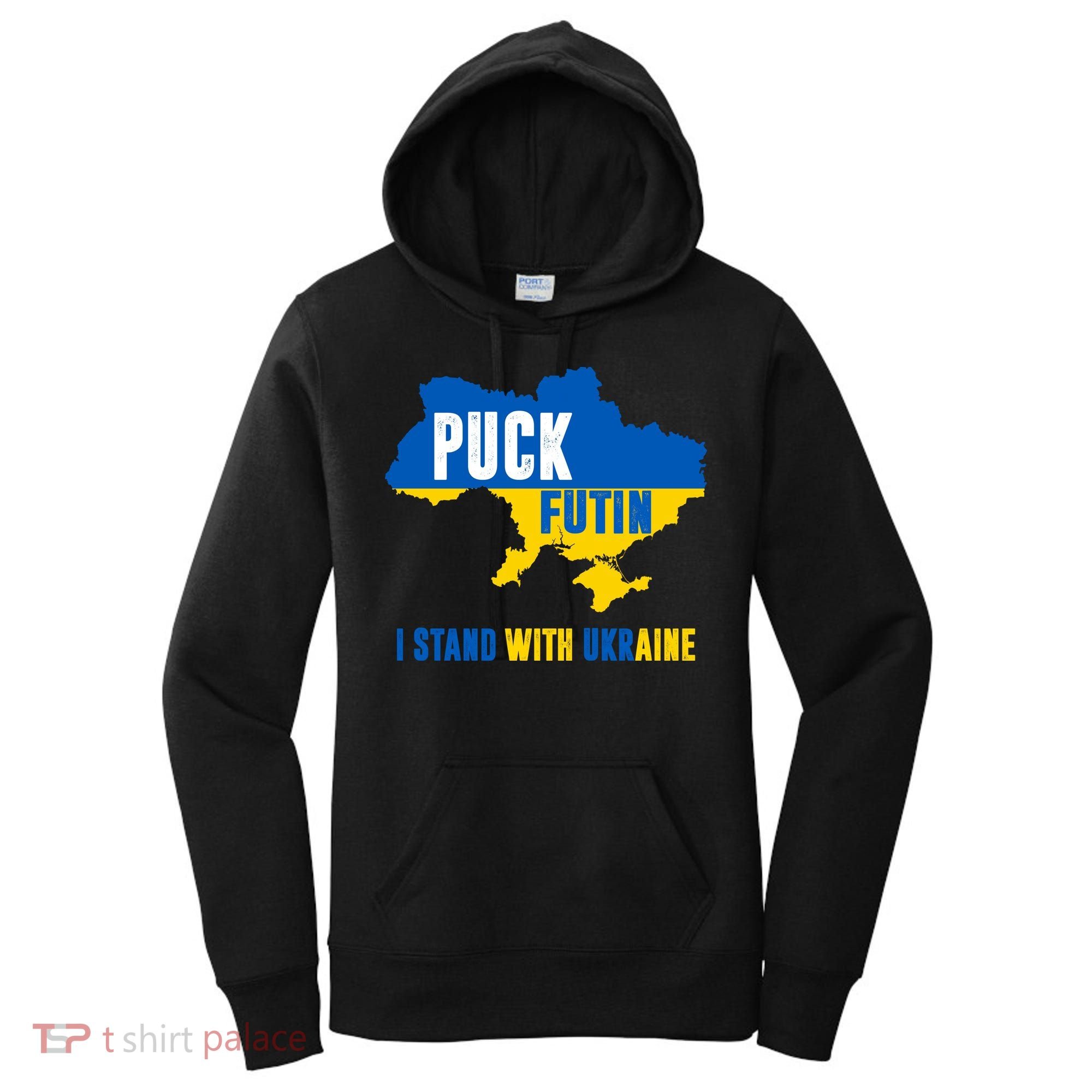 I Stand With Ukraine Puck Futin Women's Hoodie