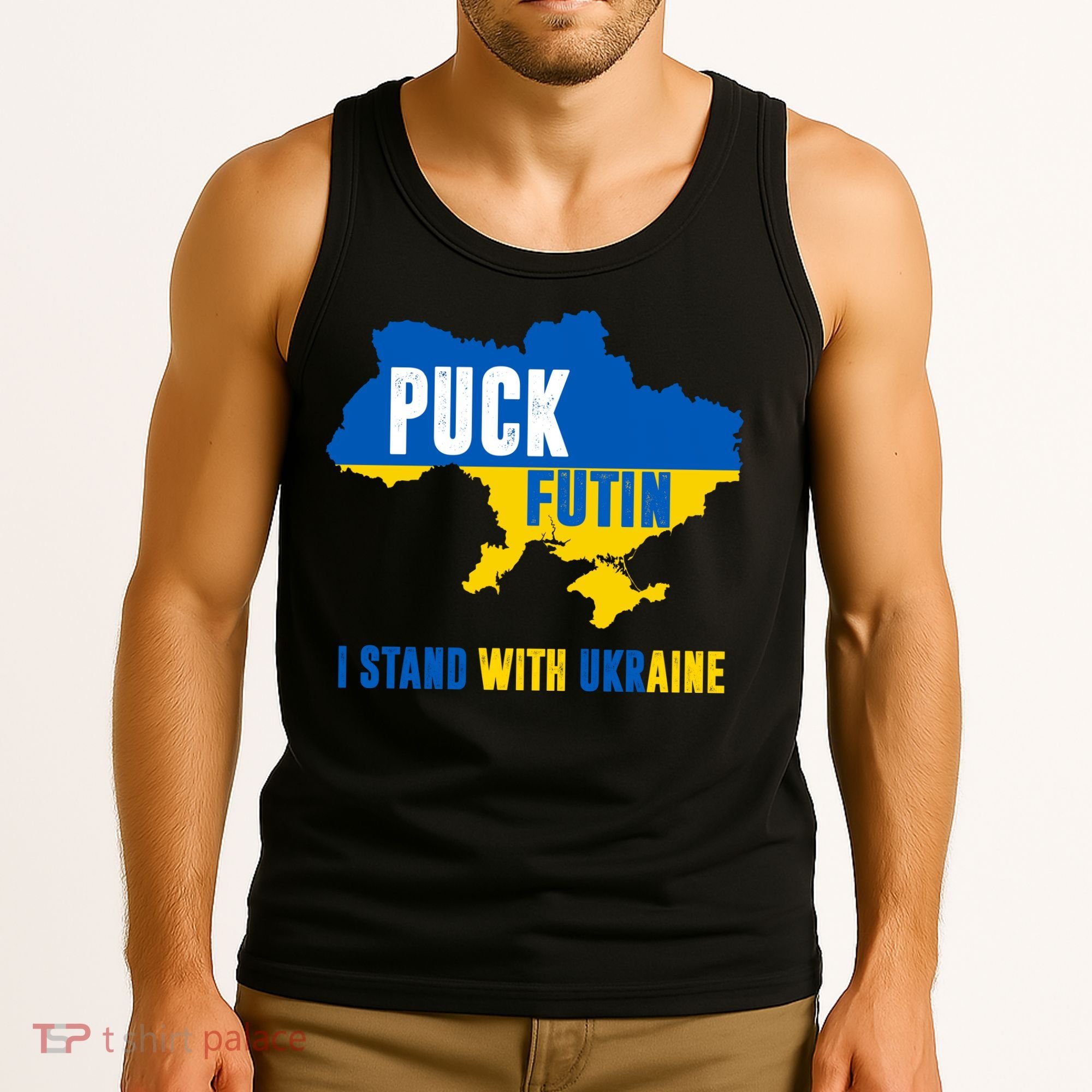 I Stand With Ukraine Puck Futin Tank Top