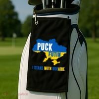 I Stand With Ukraine Puck Futin Golf Towel thumb 2