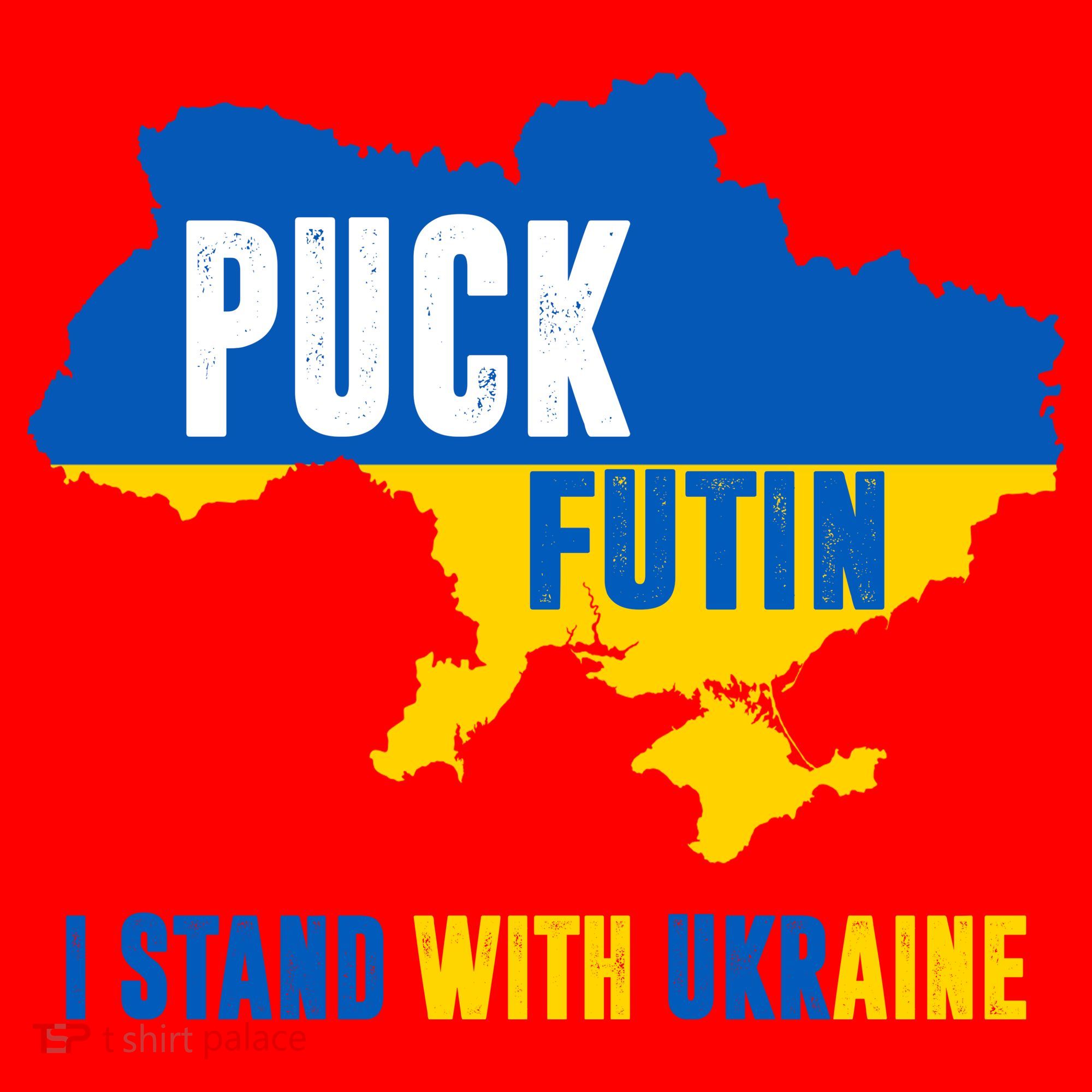 I Stand With Ukraine Puck Futin Santa Hat