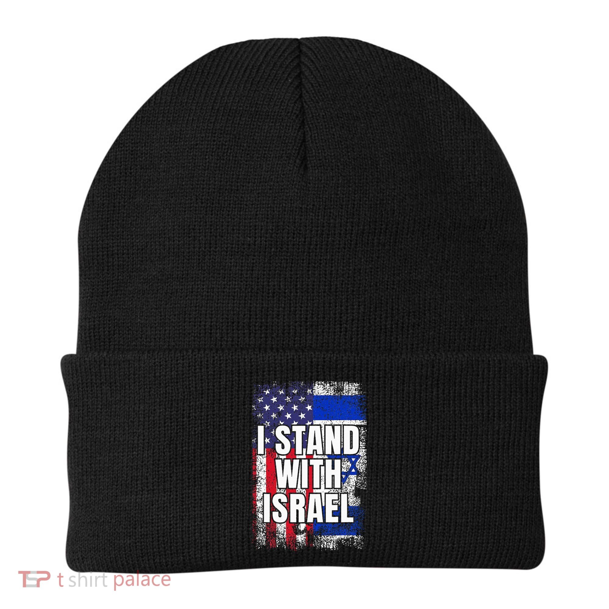 I Stand With Israel USA Israeli Flag Beanie