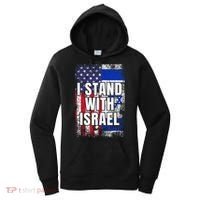 I Stand With Israel USA Israeli Flag Women's Hoodie thumb 0