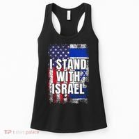 I Stand With Israel USA Israeli Flag Women's Tank Top thumb 0