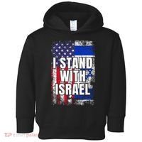 I Stand With Israel USA Israeli Flag Toddler Hoodie thumb 0