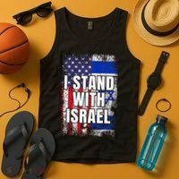 I Stand With Israel USA Israeli Flag Tank Top thumb 4