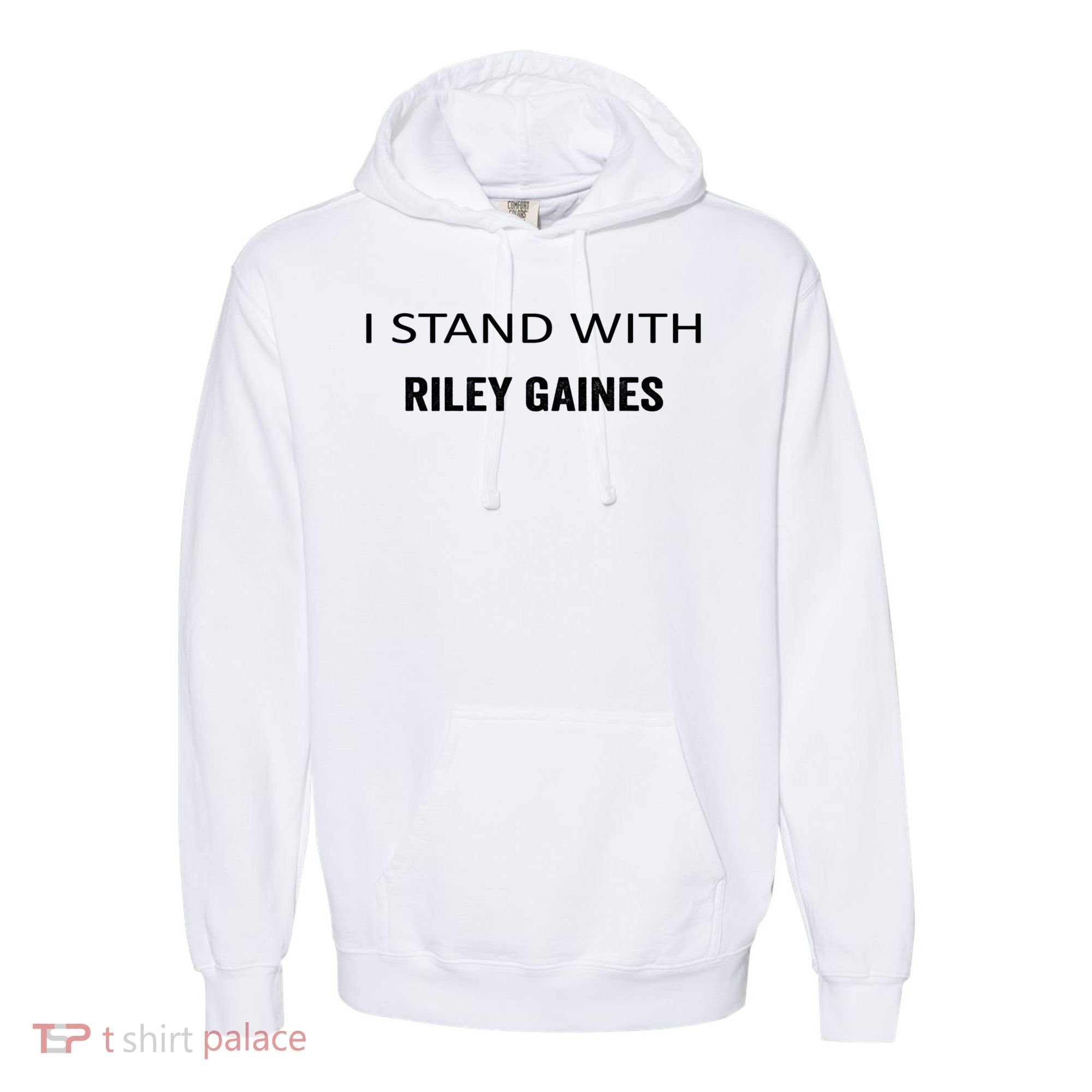 I Stand With Riley Gaines Comfort Colors Garment-Dyed Hooded Sweatshirt