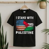 I Stand With Palestine Us Flag Palestinians Flag T-Shirt thumb 2