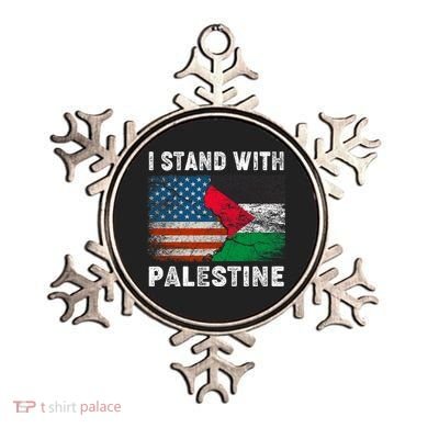 I Stand With Palestine Us Flag Palestinians Flag Ornament