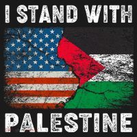 I Stand With Palestine Us Flag Palestinians Flag Baby Bodysuit thumb 2