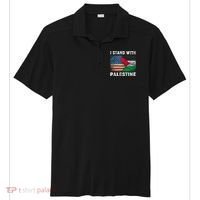 I Stand With Palestine Us Flag Palestinians Flag Sport-Tek Posi-UV Pro Polo thumb 0